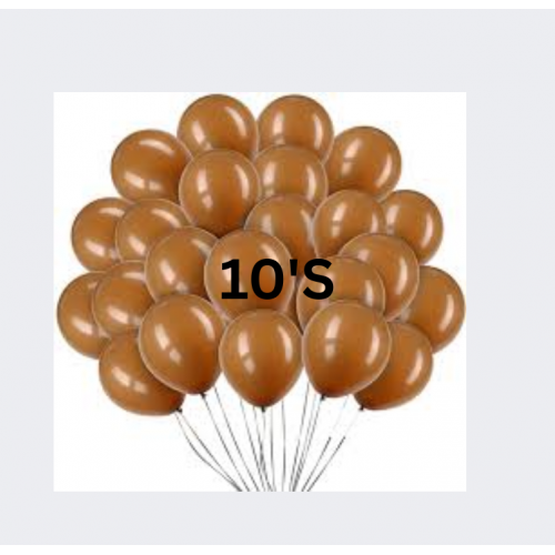 BALLOON PLAIN BROWN/GOLD 10'S BALLOON PLAIN BROWN/GOLD 10'S